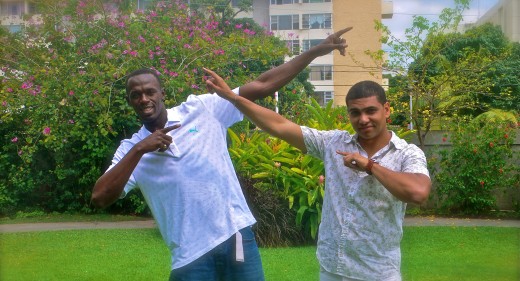 Usain Bolt and Leon